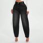 Womens Designer Washed-Blue Retro Flared Denim Jeans