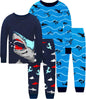 Little Boys Shark Pajamas Softest&Comfiest Pajamas 4 Piece Toddler Boys Pajamas Kid'S Sleepwear Size 6 Blue