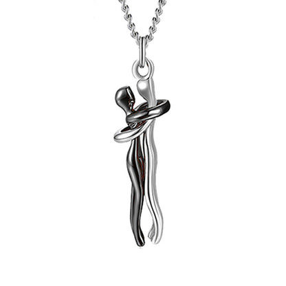 Fashion Hugging Necklace Jewelry Choker Hug Pendant Chain Men Necklace for Lover Women couple Men Lady Female Male Gift