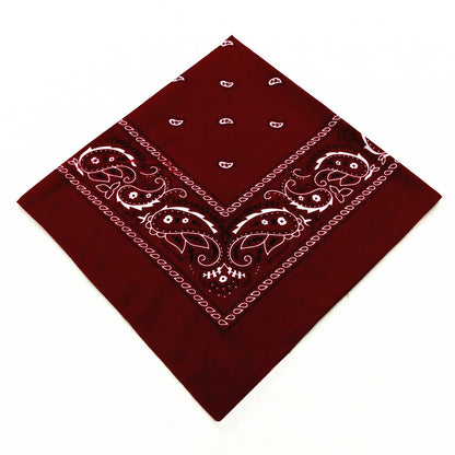 55 cm Polyester Turban Cashew Square Scarf