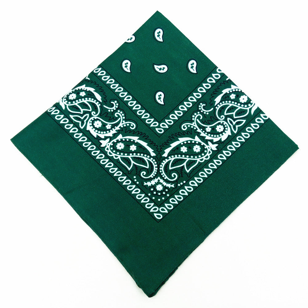 55 cm Polyester Turban Cashew Square Scarf