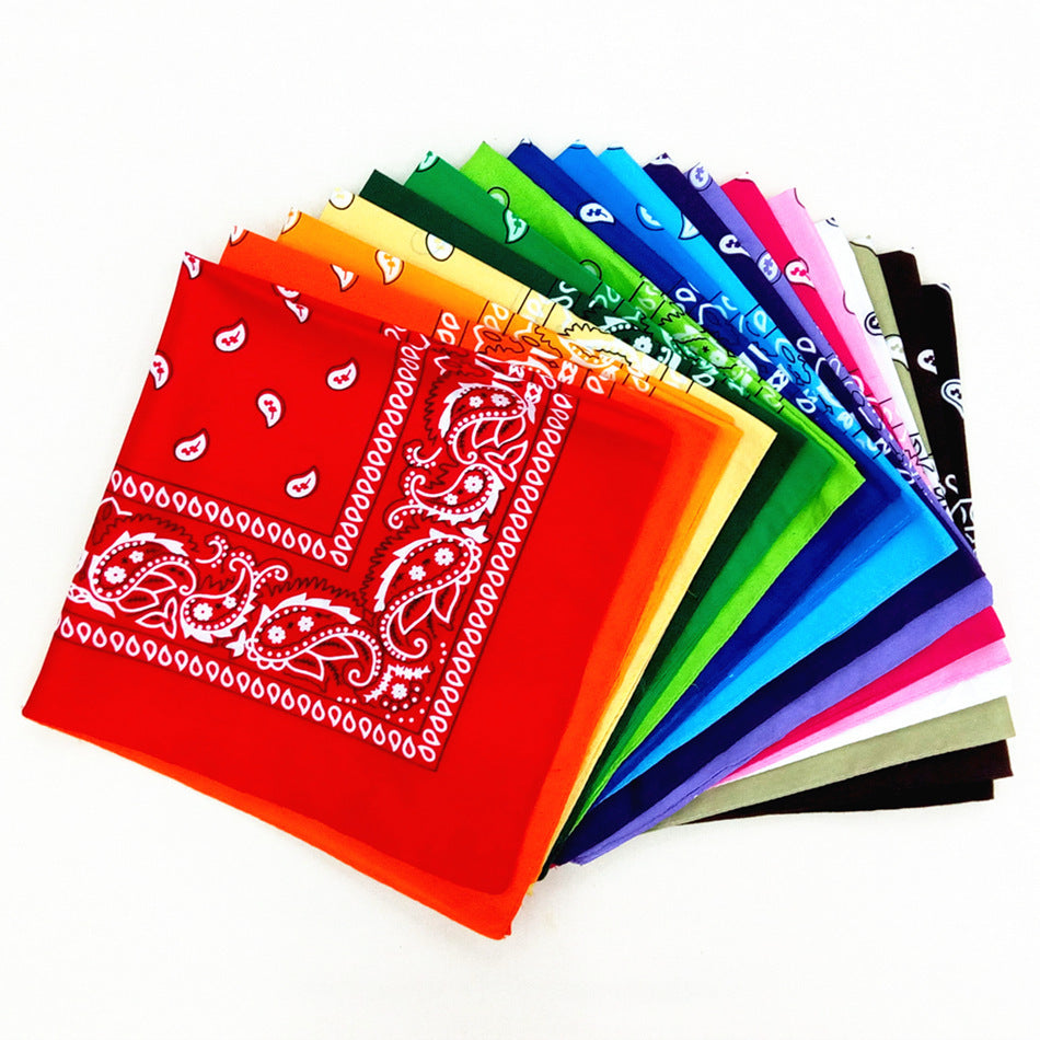 55 cm Polyester Turban Cashew Square Scarf