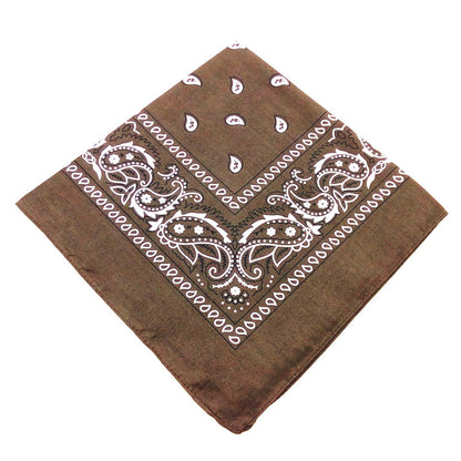 55 cm Polyester Turban Cashew Square Scarf