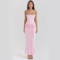 Slim Tube Top Long Dress Sexy Fashion Bandeau Backless Party Evening Dresses For Women Clothing