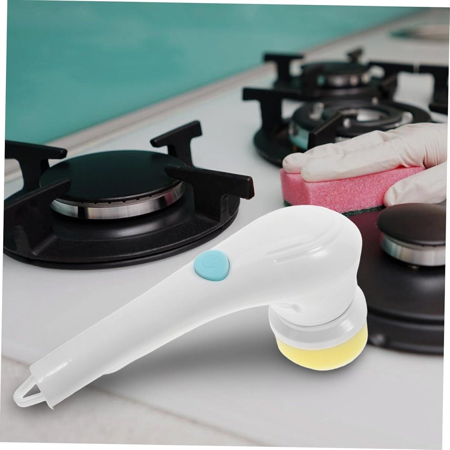 5 In 1 Handheld Electric Spin Scrubber Cleaning Brush Kitchen Rotating Cleaner