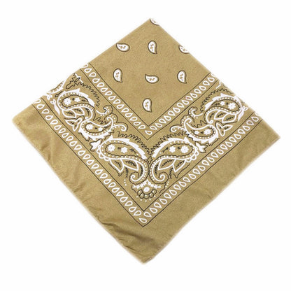 55 cm Polyester Turban Cashew Square Scarf