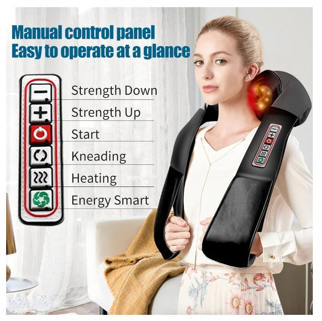 AERLANG Shiatsu Back and Neck Massager, Back Massager Deep Tissue Kneading Neck and Shoulder Massage with Heat, Electric Massage Pillow Fathers Day Gift Ideas from Daughter Son(NOT Cordless)