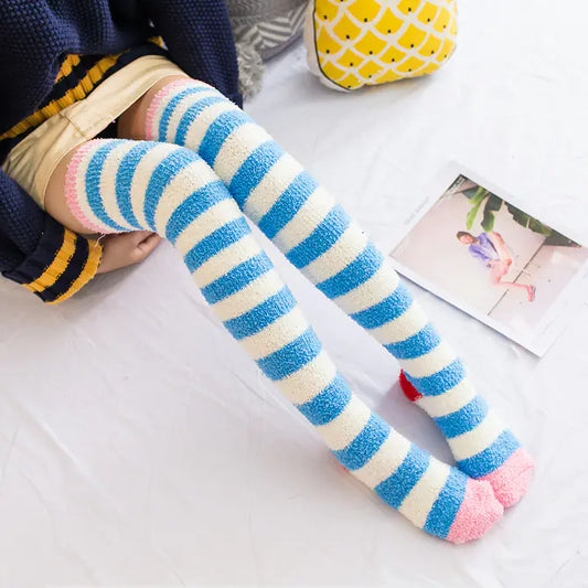 Winter Coral Fleece Over-Knee Socks for Women