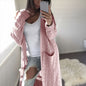 Women's Long Double Pocket Full Body Twist Sweater Cardigan