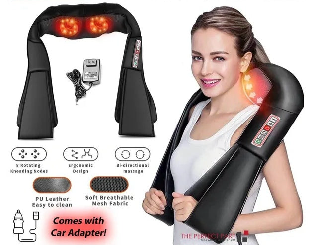 AERLANG Shiatsu Back and Neck Massager, Back Massager Deep Tissue Kneading Neck and Shoulder Massage with Heat, Electric Massage Pillow Fathers Day Gift Ideas from Daughter Son(NOT Cordless)