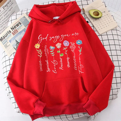 Fashion Funny Flower God Says You Are Unique Special Print