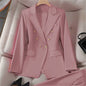 Small-sized Retro Suit Jacket Slim-fit Fashion Women's Casual Design Top Suit Jacket Set