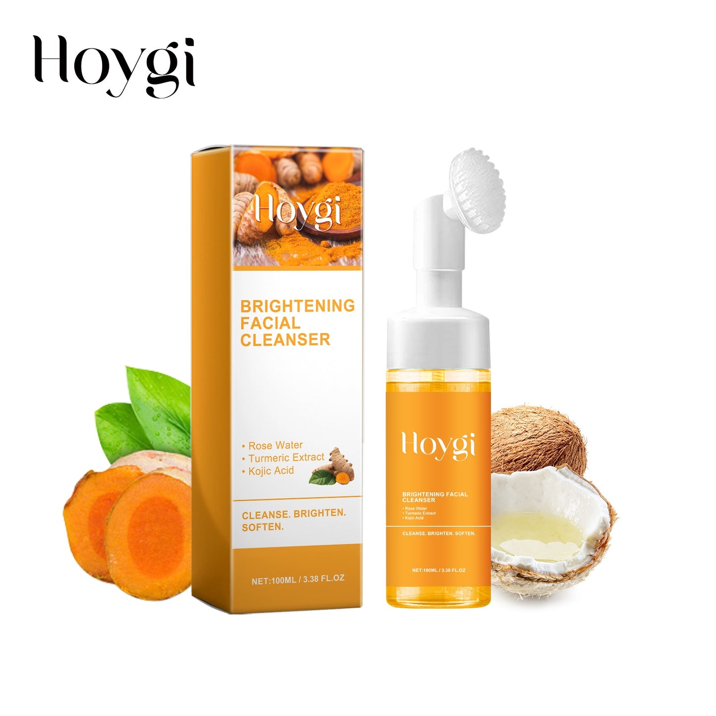 Turmeric Facial Cleanser Deeply Cleanses The Facial Skin, Fades Acne Marks And Acne Marks, And Moisturizes, Brightens And Beautifies The Skin