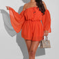 Women's Short Sleeved Chiffon Jumpsuit