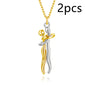 Fashion Hugging Necklace Jewelry Choker Hug Pendant Chain Men Necklace for Lover Women couple Men Lady Female Male Gift