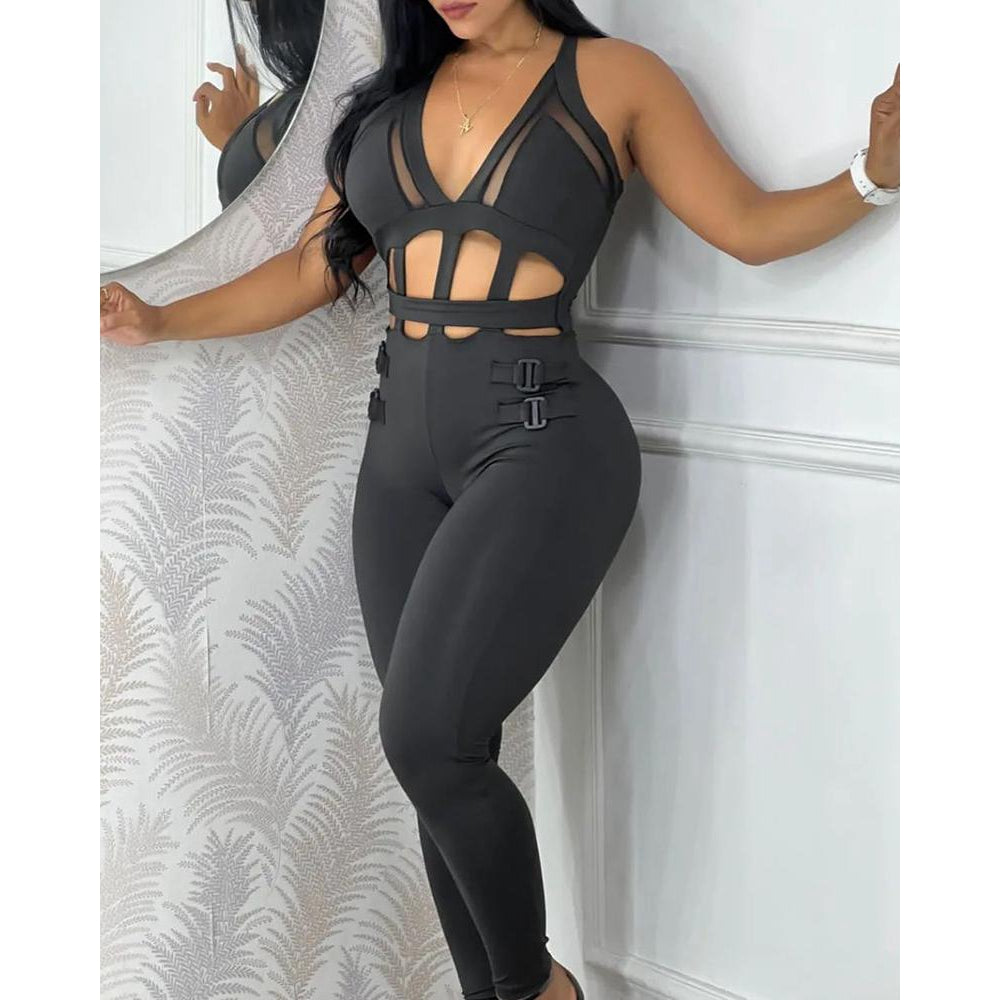 Women's Fashion Hollowed Out Jumpsuit