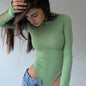 Round Neck Long Sleeve Jumpsuit