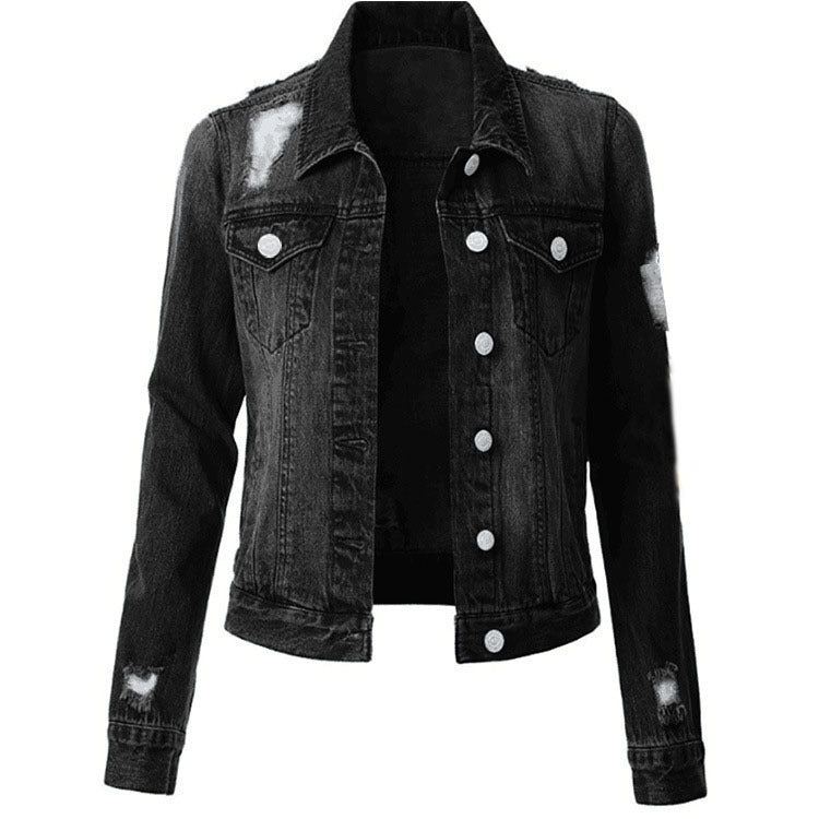 European And American Hole Lining Short Sleeve Women Women's Cowboy Coat