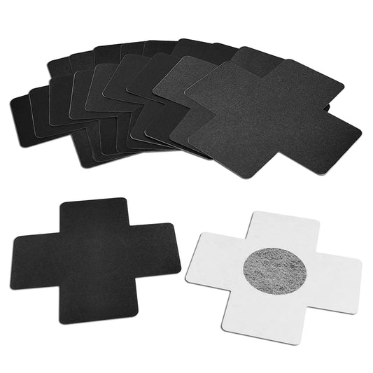 YUEBOSUL 2 Pairs Nipple Covers Disposable Nipple Stickers Comfortable Sexy Pasties for Matching With Various Outfits (Black)