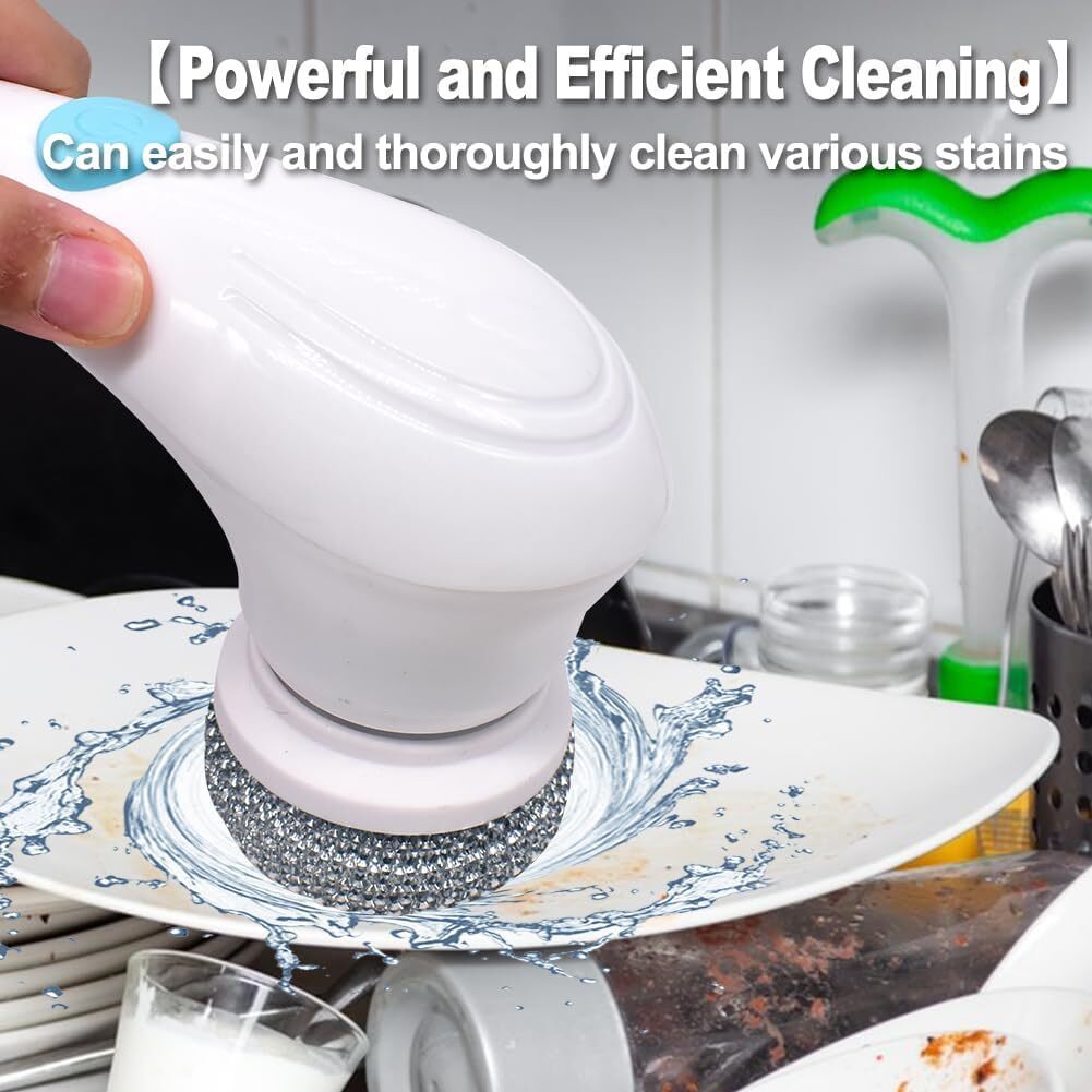5 In 1 Handheld Electric Spin Scrubber Cleaning Brush Kitchen Rotating Cleaner
