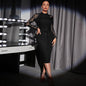 Women's European And American Long Sleeve Slim Temperament Skirt