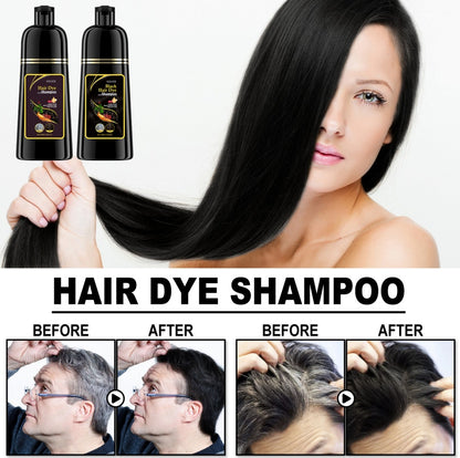 EELHOE White To Black Dyed Shampoo -Natural Brown- Polygonum Multiflorum Essence Moisturizing, Cleaning And Repairing Black And Smooth Hair Shampoo