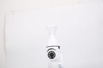 1Pc E27 WiFi Bulb Camera 1080P FHD WiFi IP Pan Tilt Security Surveillance Camera With Two-Way Audio Night Vision Motion Detection Function APP Control