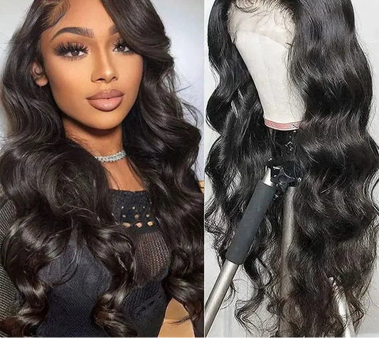 Body Wave 13x4 Transparent Lace Frontal Wig 100% Human Hair Wig Brazilian 4x4 Lace Closure Human Hair Wigs PrePlucked 180% Density