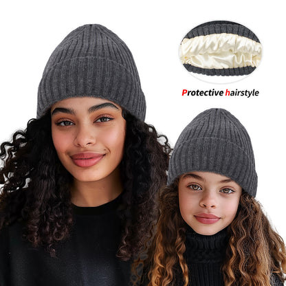 New Satin Warm Wool Hat Men And Women