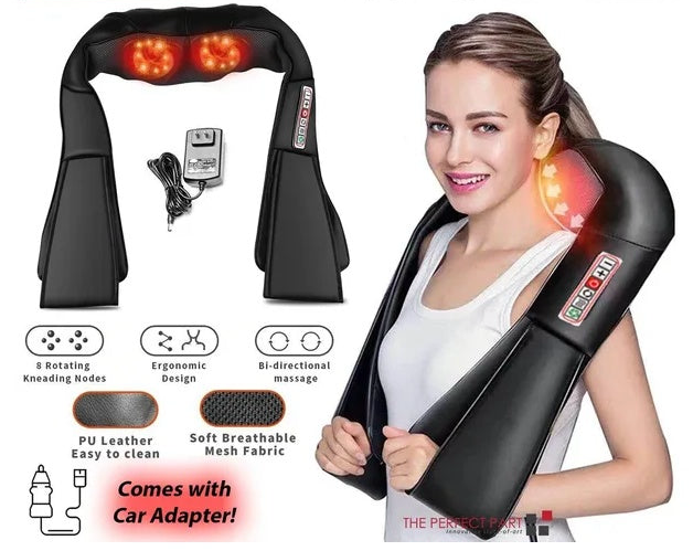 AERLANG Shiatsu Back and Neck Massager, Back Massager Deep Tissue Kneading Neck and Shoulder Massage with Heat, Electric Massage Pillow Fathers Day Gift Ideas from Daughter Son(NOT Cordless)