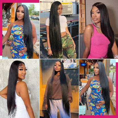 100% Malaysia Human Hair 13x6 Bone Straight Lace Front Human Hair Wigs 30 Inch 13x4 Lace Frontal Wig for Women Pre Plucked