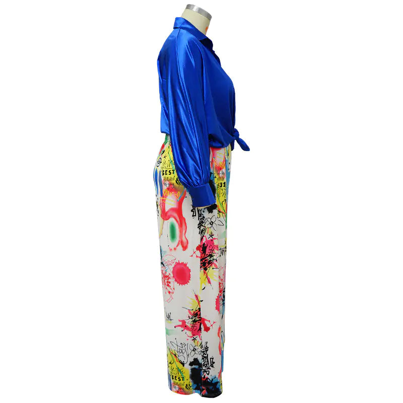 Plus Size L-4XL Women's Fashion Two Piece Outfit