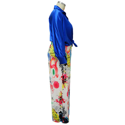 Plus Size L-4XL Women's Fashion Two Piece Outfit
