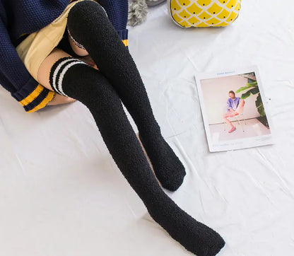 Winter Coral Fleece Over-Knee Socks for Women