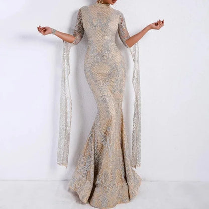 Hot Sexy Evening Dress Wholesale Sequin Maxi Prom Dress