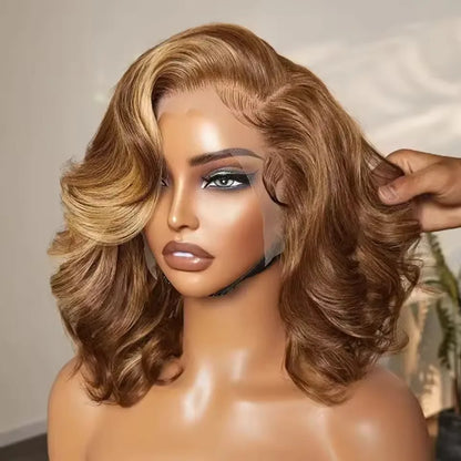 Jerry Curly Bob Wig Lace Front Human Hair Wigs for Women Brazilian Pre Plucked Transparent Lace Deep Curly Bob Wig
