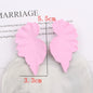 Pink Color Flower Drop Earrings for Women Summer Geometry Heart Leaf Butterfly Brincos Party Ear Jewelry Valentine's Day Gift