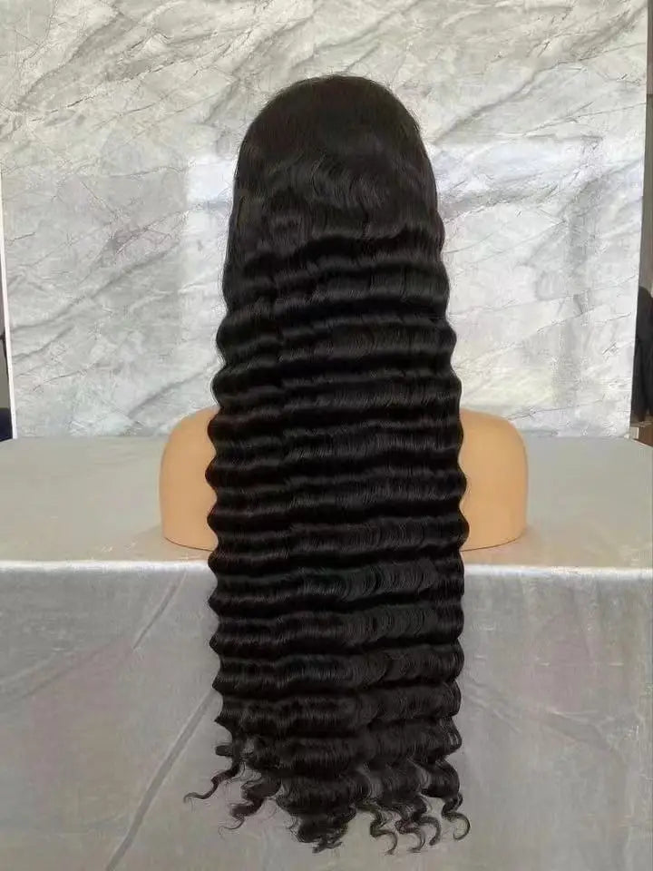 Brazilian Raw Virgin Remy Hair Natural Deep Wave Glueless Frontal Wig 13X4 Transparent HD Long Blonde Front Available Mix 99J