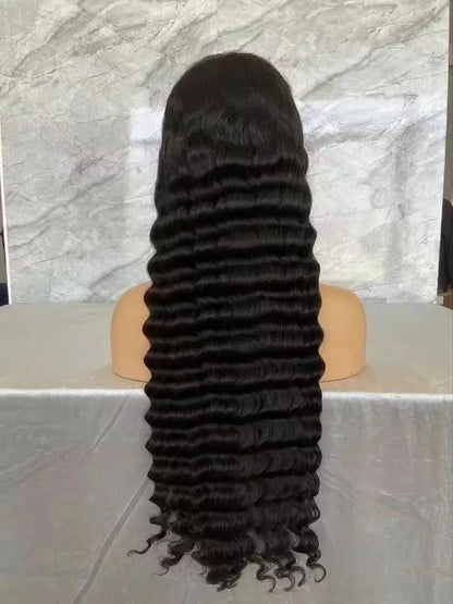 Brazilian Raw Virgin Remy Hair Natural Deep Wave Glueless Frontal Wig 13X4 Transparent HD Long Blonde Front Available Mix 99J