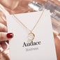 Gold Color Geometric Double Circle Pendant Necklace For Women Minimalism New Design Irregular Clavicle Chain Necklace Jewelry