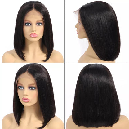 4x4 13X4 Lace Frontal Perruque Bob Natural 100% Human Weaves and Wig Bob Raw Indian Hair Bob Wigs