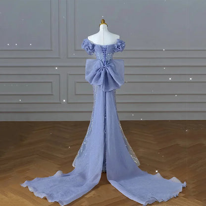 Elegant Royal Style Classic Dress Mermaid  Chapel Lace Pattern Decoration High-Level Sense Host Wedding  Dress