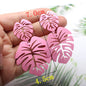 Pink Color Flower Drop Earrings for Women Summer Geometry Heart Leaf Butterfly Brincos Party Ear Jewelry Valentine's Day Gift