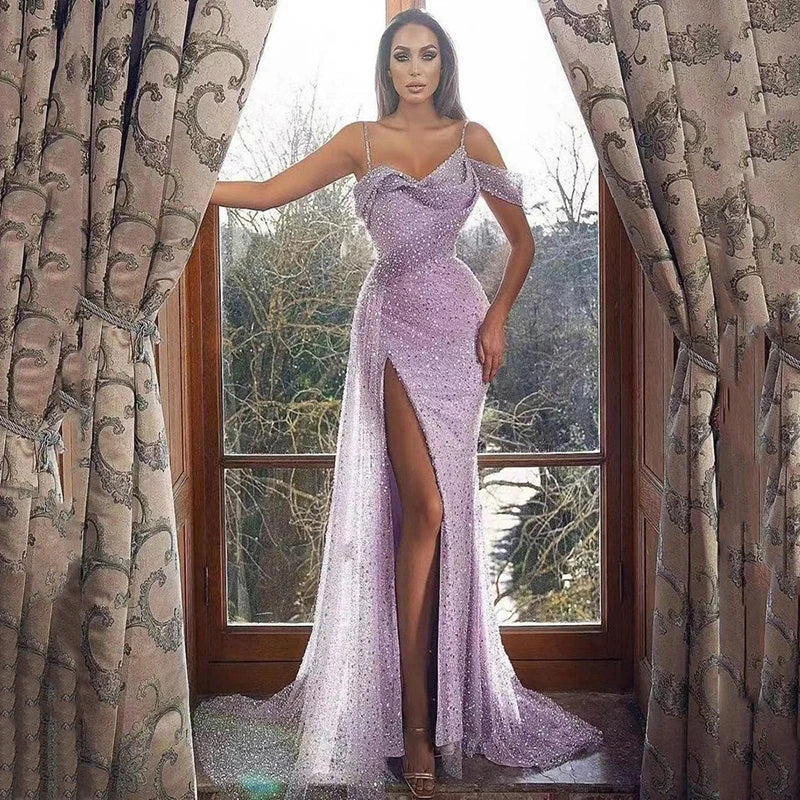 Dresses with Lace-up Back Design Printed Mesh for Mother Daughter Parties Chapel Train Women's Dress