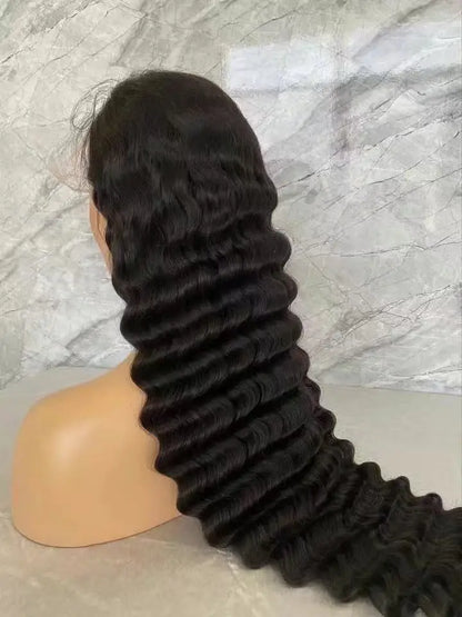 Brazilian Raw Virgin Remy Hair Natural Deep Wave Glueless Frontal Wig 13X4 Transparent HD Long Blonde Front Available Mix 99J