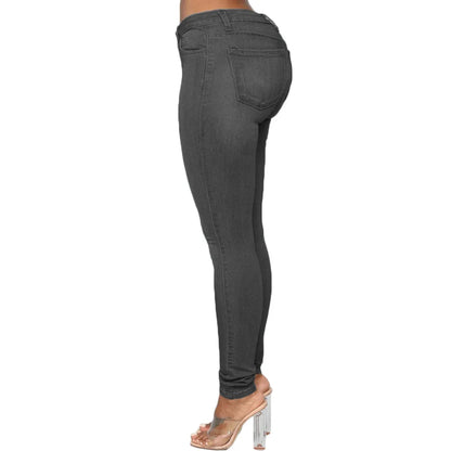 Guangzhou Auyan Hot Sale Highwaisted Ladies Tight Jeans Pencil Pants for Women Style