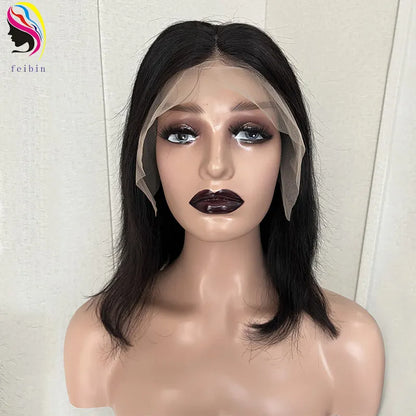 Jerry Curly Bob Wig Lace Front Human Hair Wigs for Women Brazilian Pre Plucked Transparent Lace Deep Curly Bob Wig