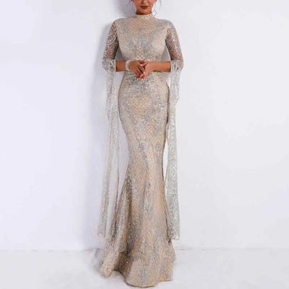 Hot Sexy Evening Dress Wholesale Sequin Maxi Prom Dress