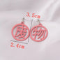 Pink Color Flower Drop Earrings for Women Summer Geometry Heart Leaf Butterfly Brincos Party Ear Jewelry Valentine's Day Gift
