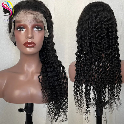 Jerry Curly Bob Wig Lace Front Human Hair Wigs for Women Brazilian Pre Plucked Transparent Lace Deep Curly Bob Wig
